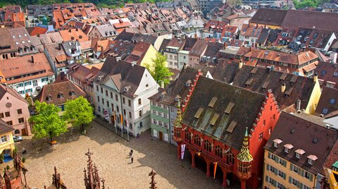 Hausfassaden in Freiburg