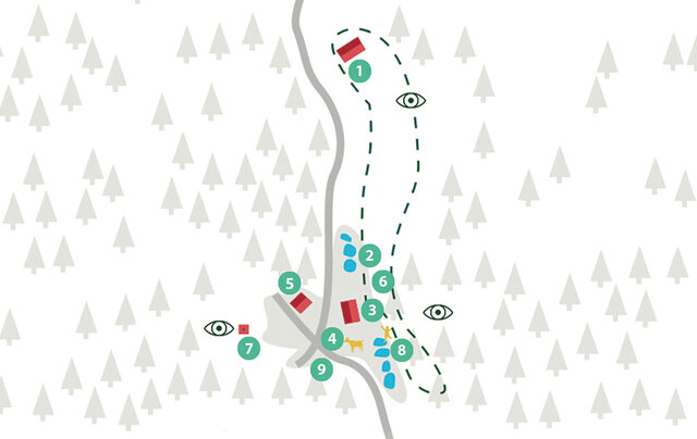Lageplan im Tal der Mühlen